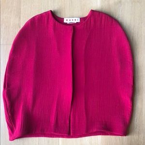 **NWOT** MARNI red sleeveless cocoon cape / jacket